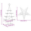 vidaXL Metal Christmas Tree for Decoration Black 140 cm
