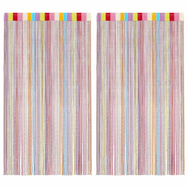 vidaXL String Curtains 2 pcs Multicolour 140x250 cm