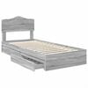 vidaXL Storage Bed Grey Sonoma 100 x 200 cm Engineered Wood