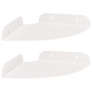 vidaXL Corner Floating Shelf 2 pcs White 15 x 15 x 2 cm