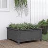 vidaXL Garden Planter Grey 82.5x82.5x39 cm Solid Wood Pine