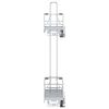vidaXL Pull-Out Wire Basket with 2-Tier Silver 47x12x56 cm