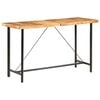 vidaXL Bar Table | Natural and black | Solid Acacia wood | Large | Industrial