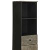 vidaXL Bathroom Cabinet Black 38x33x160 cm Solid Wood Mango