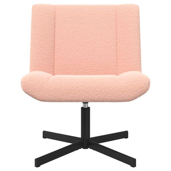 vidaXL Swivel Chair Pink 63 x 75 x 76 cm Sheepskin