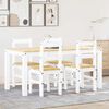 vidaXL 5 Piece Dining Set Panama White Solid Wood Pine