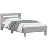 vidaXL Bed Frame without Mattress with LED Lights Grey Sonoma 100x200 cm