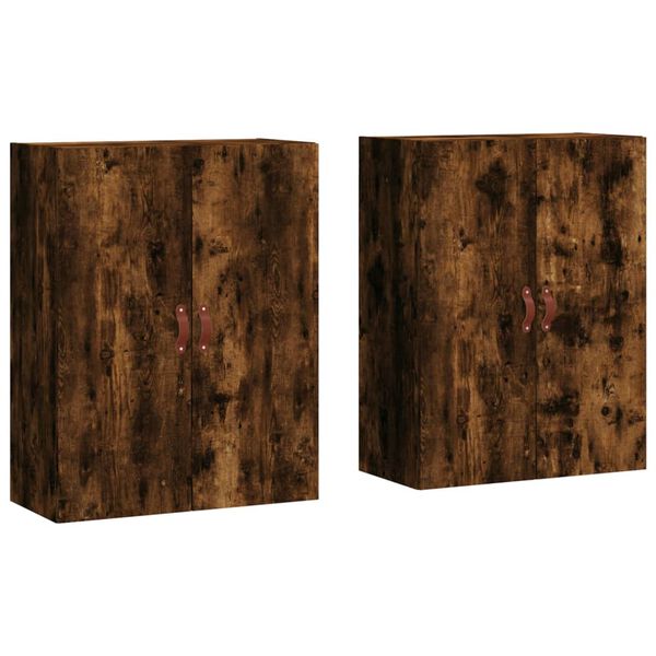 vidaXL Wall Mounted Cabinets 2 pcs Smoked Oak 69.5x34x90 cm