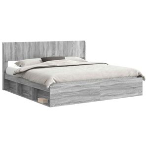 vidaXL Bed Frame with Storage and Headboard 3 pcs Engineered Wood