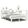vidaXL Bookcase Bed without Mattress White 135x190 cm Double Solid Wood Pine