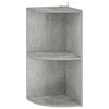 vidaXL Corner Shelf 2-Tier 31.5 x 31 x 66 cm Engineered Wood