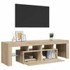 vidaXL TV Cabinet with LED Lights Sonoma Oak 140x36.5x40 cm