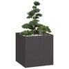 vidaXL Planter Black 80x80x80 cm Steel