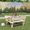 vidaXL Garden Umbrella for Kids with Wooden Pole &Oslash;120x140 cm