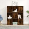 vidaXL Bookcase Smoked Oak 89x24x101.5 cm Engineered Wood