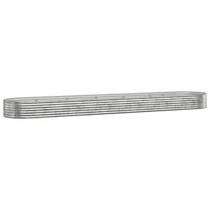 vidaXL Garden Raised Bed Galvanised Steel 507x100x36 cm Silver