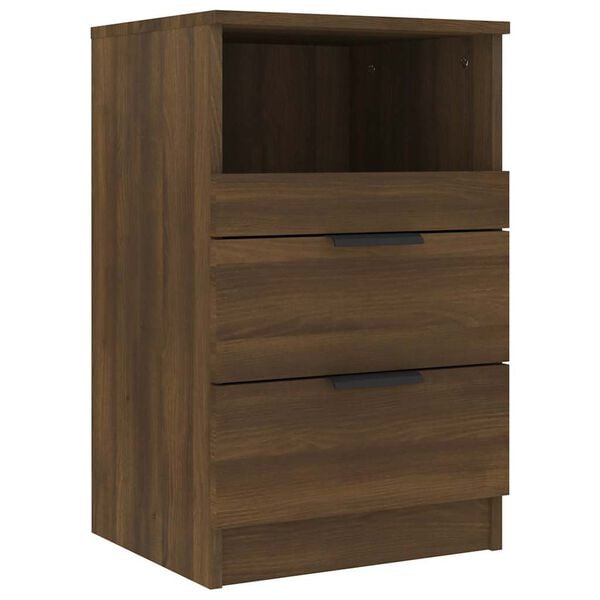 vidaXL Bedside Cabinet Brown Oak Engineered Wood