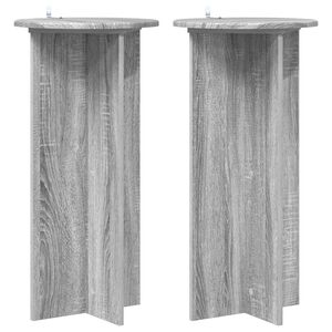 vidaXL Plant Stand 2 pcs Grey Sonoma 40 x 40 x 80 cm Engineered Wood