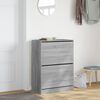 vidaXL Shoe Cabinet with 2 Flip-Drawers Grey Sonoma 80x42x108 cm