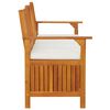 vidaXL Storage Bench with Cushion 170 cm Solid Wood Acacia