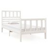 vidaXL Bed Frame without Mattress White Small Single Solid Wood