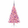 vidaXL Artificial Pre-lit Christmas Tree with 150 LEDs Pink 120 cm PVC