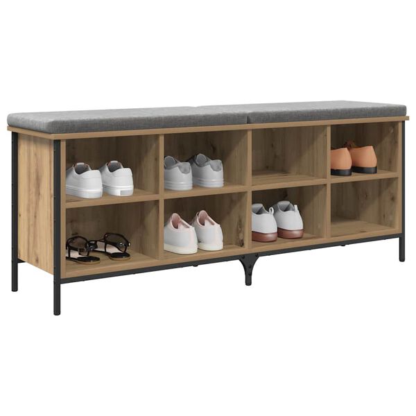 vidaXL Shoe Cabinet with Shelf Artisan Oak 131 x 35 x 50 cm