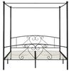 vidaXL Bed Frame without Mattress with Canopy Black 200x200 cm Metal