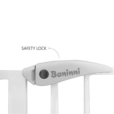Baninni Safety Gate Vicino Metal 75-85 cm White BNSF003-WH