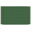 vidaXL Garden Raised Bed Galvanised Steel 114x40x68 cm Green