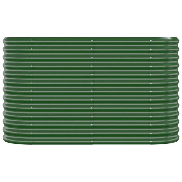 vidaXL Garden Raised Bed Galvanised Steel 114x40x68 cm Green