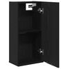 vidaXL Wall-mounted Cabinet Black Oak 32x20x67 cm Engineered Wood