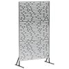 vidaXL Privacy Screen 100 x 50 x 180 cm Galvanised Steel Silver