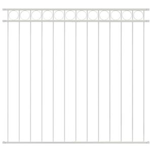 vidaXL Fence Element ASSEN 163 x 150 cm Steel White