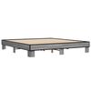 vidaXL Bed Frame without Mattress Grey Sonoma 180x200 cm Super King