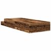 vidaXL Storage Bed Frame with Drawer Old Wood 90 cm Engineered Wood