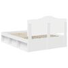vidaXL Bed Frame with Headboard White 140 x 200 cm Solid Pine Wood
