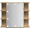 vidaXL Mirror Cabinet with LED Artisan Oak 70x16.5x60 cm
