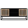 vidaXL TV Cabinet Black 105x30x45 cm Engineered Wood and Iron