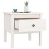 vidaXL Side Table White 50x50x49 cm Solid Wood Pine
