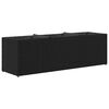 vidaXL Garden Planter with 3 Pots Black 105x30x32 cm Poly Rattan