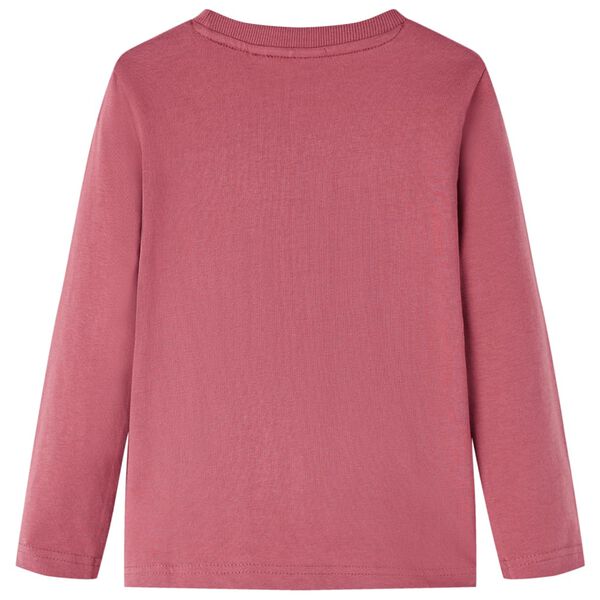 Kids' T-shirt with Long Sleeves Dark Red 92