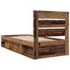 vidaXL Bed Frame with Headboard Old Wood 90 x 190 cm Solid Pine Wood