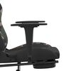 vidaXL Swivel Gaming Chair with Footrest Black and Camouflage Fabric