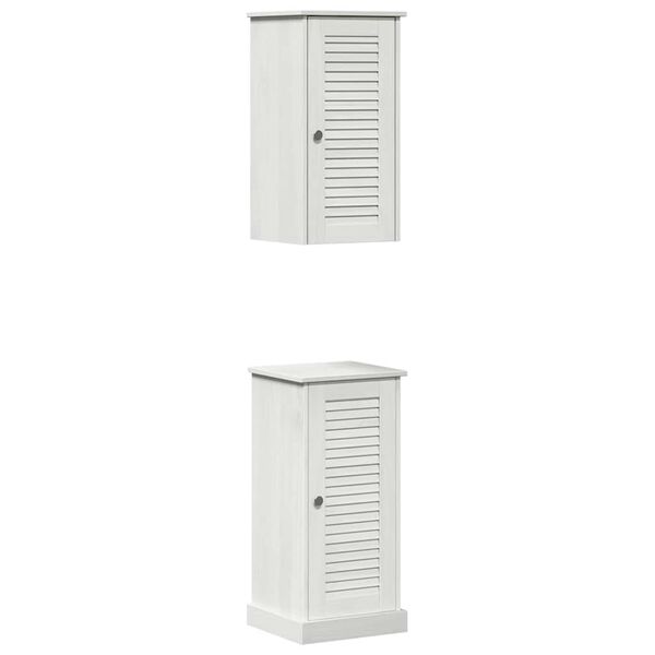 vidaXL Bathroom Furniture Set VIGO 2 pcs White and Antique White