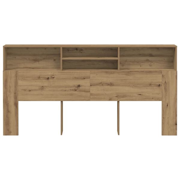 vidaXL Headboard Cabinet Artisian Oak 200x19x103.5 cm Engineered Wood