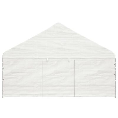 vidaXL Gazebo with Roof White 5.88x2.23x3.75 m Polyethylene