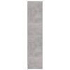 vidaXL 3-Tier Book Cabinet Concrete Grey 60x24x109 cm Engineered Wood