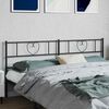 vidaXL Metal Replace Headboard Black 193 cm