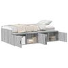 vidaXL Bed Frame with Drawer Grey Sonoma 90 x 190 cm Engineered Wood